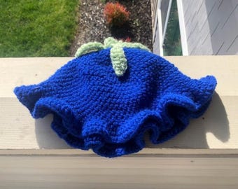 Crochet Blueberry Tart Granny Square Bucket Hat - Etsy display picture 1