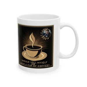 Albert Camus &#39;Coffee&#39; mug gift with quote