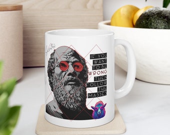 Socrates 'Sheep' Mug gift with quote
