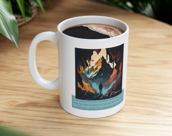 Jack Kerouac 'Climb that mountain' Coffee Mug gift with quote