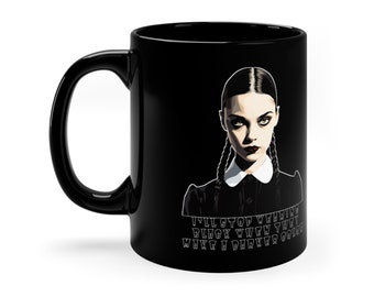 Wednesday Addams 'Black' Halloween mug gift