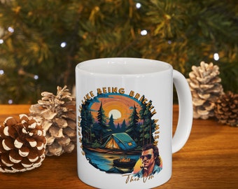 Theo Von 'camping' Mug gift with quote