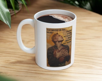 William Wordsworth 'Music and Love' quote coffee mug