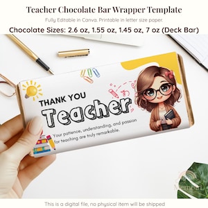 Teacher Appreciation Chocolate Wrapper
