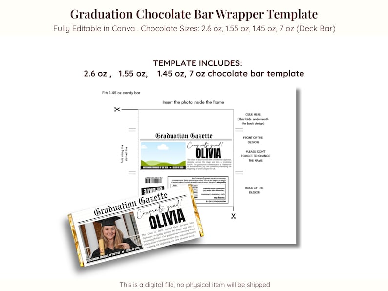Paper Wrapper Before Newspaper Graduation Chocolate Wrapper Candy Label Printable Graduation ...