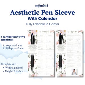 Stiftehalter Vorlage mit Kalender ästhetischer Stifthalter druckbare Stifthalter-Werbegeschenke Stiftrücken-Karten-Lehrer-Werbegeschenke