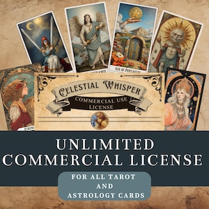 Licenza commerciale per tarocchi e carte astrologiche per prodotto fisico, copie illimitate Licenza commerciale per prodotto fisico