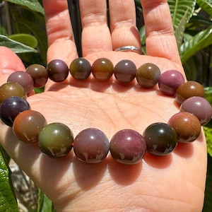 12.1mm Certified Natural Yanyuan Multi-Color Agate Bead Bracelet 盐源玛瑙手串