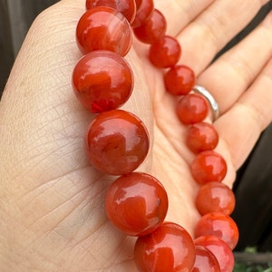 11.4mm Natural Sichuan Red Nanhong Agate Bead Bracelet 川料南红手串 image 4