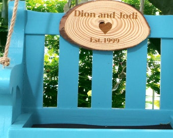 Personalised Memorial Wooden Bench Bird Feeder, Custom Text Hanging Swing Bench, Wood Bird Feeder Garden Decor, Garden Lovers Gift for Mum