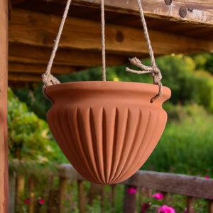Wiszące Kosze Z Terakoty, Rustykalne Ceramiczne Doniczki, Retro Wisząca Doniczka Ogrodowa, Wisząca Doniczka Z Terakoty, Prezent Ogrodniczy Dla Mamy