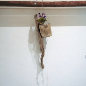 Rustikaler Dead Wood Stick Planter, kreativer Holzhängetopf, Gartentopf im natürlichen Stil, Holzhängetopf Geschenk für den Muttertag
