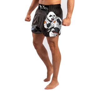 MMA Training Boxers Size XS-4XL Men Women Competition Sportswear Kick Boxing Pants Panda Design Muay Thai Printing Shorts Taekwondo Fighting