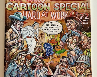 Especial de dibujos animados de sexo vintage a sexy n.° 72, Trabajando duro. 1975. Pierre Davis.