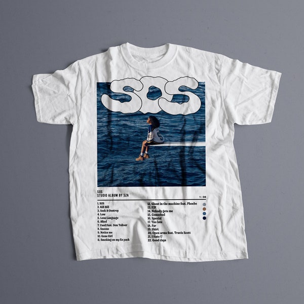 SZA- SOS T-shirt, sza Graphic Tee, sza Merch, Rap Shirt, CTRL, unisex gift, Concert T Shirt, Hoodie, Sweatshirt, cotton heavyweight tshirt