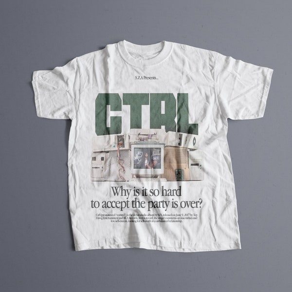 SZA - CTRL T-shirt, Sza Graphic Tee, Concert Merch, Rap Shirt, SOS, sza unisex gift, Concert T Shirt, Heavyweight premium cotton material