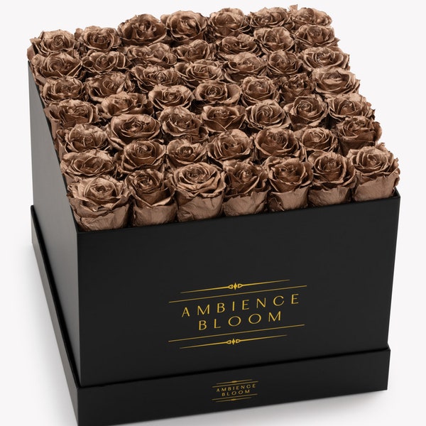 Rose Gold Preserved Roses: Oud Scented Forever Flowers