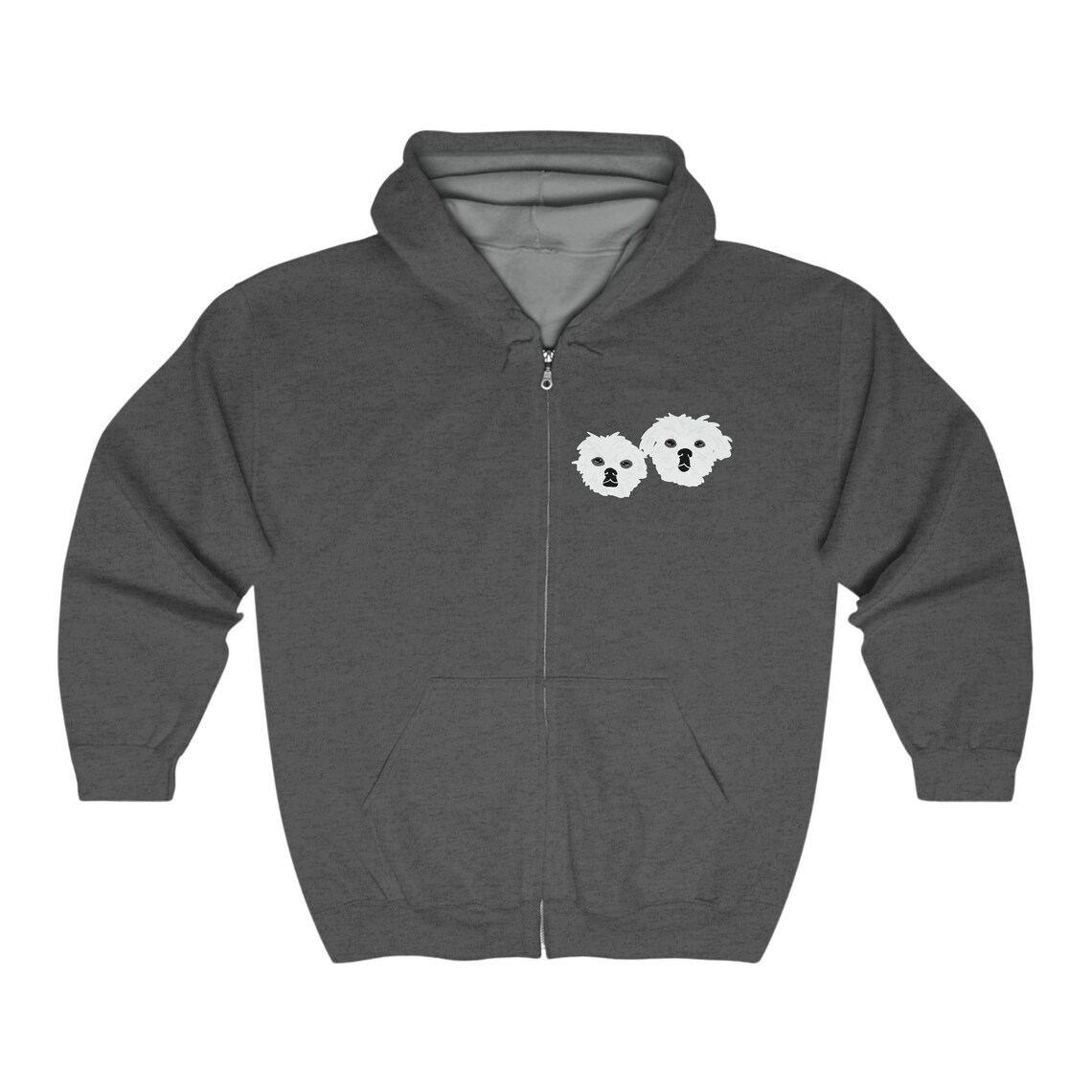Green Fashion Dog Zip-Up Hoodie with Black Pocket