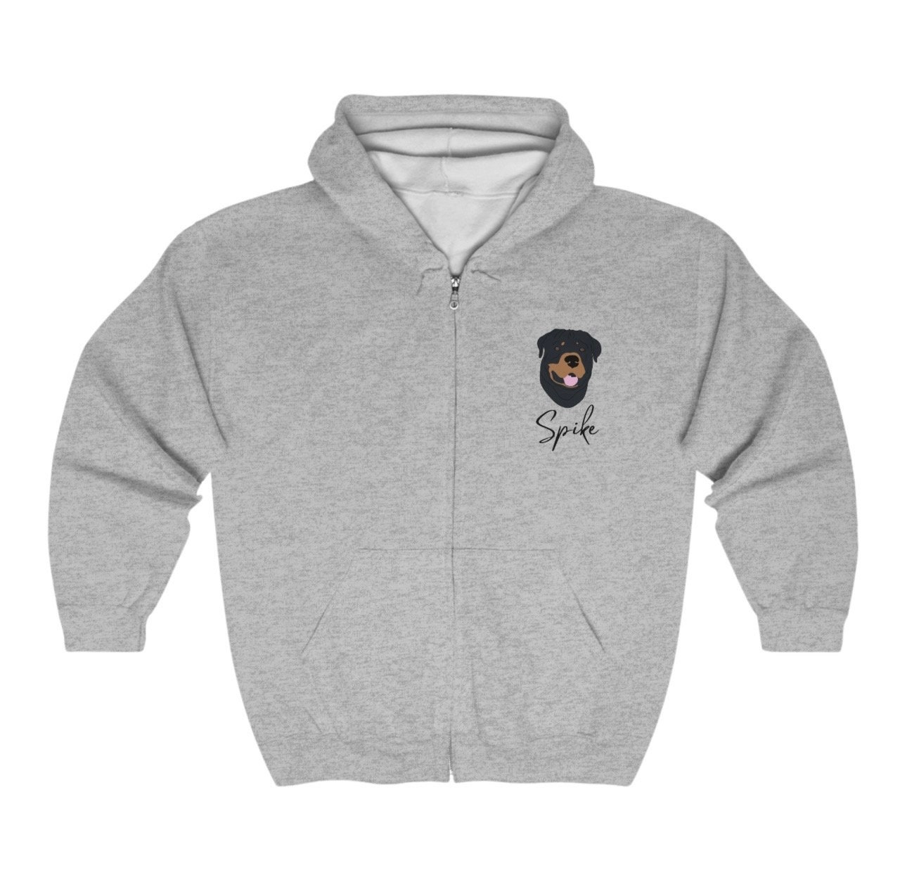 Custom Dog Zip up Hoodie, Custom Dog Hoodie, Custom Dog Gift, Gift for