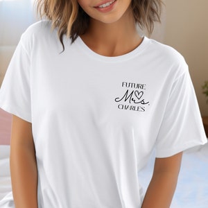 Custom Future Mrs Shirt, Engagement Shirt, Engagement Announcement, Bridal Party Shirts, Wedding Party Shirts, Bride Shirt, Fiancée Shirt
