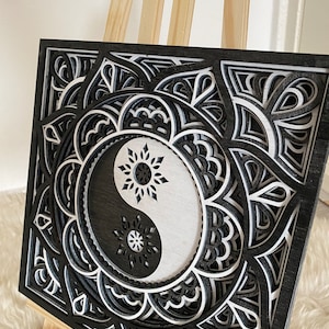 Ying yang mandala