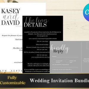 Minimalist Braut Elegant Hochzeitseinladungsbündel