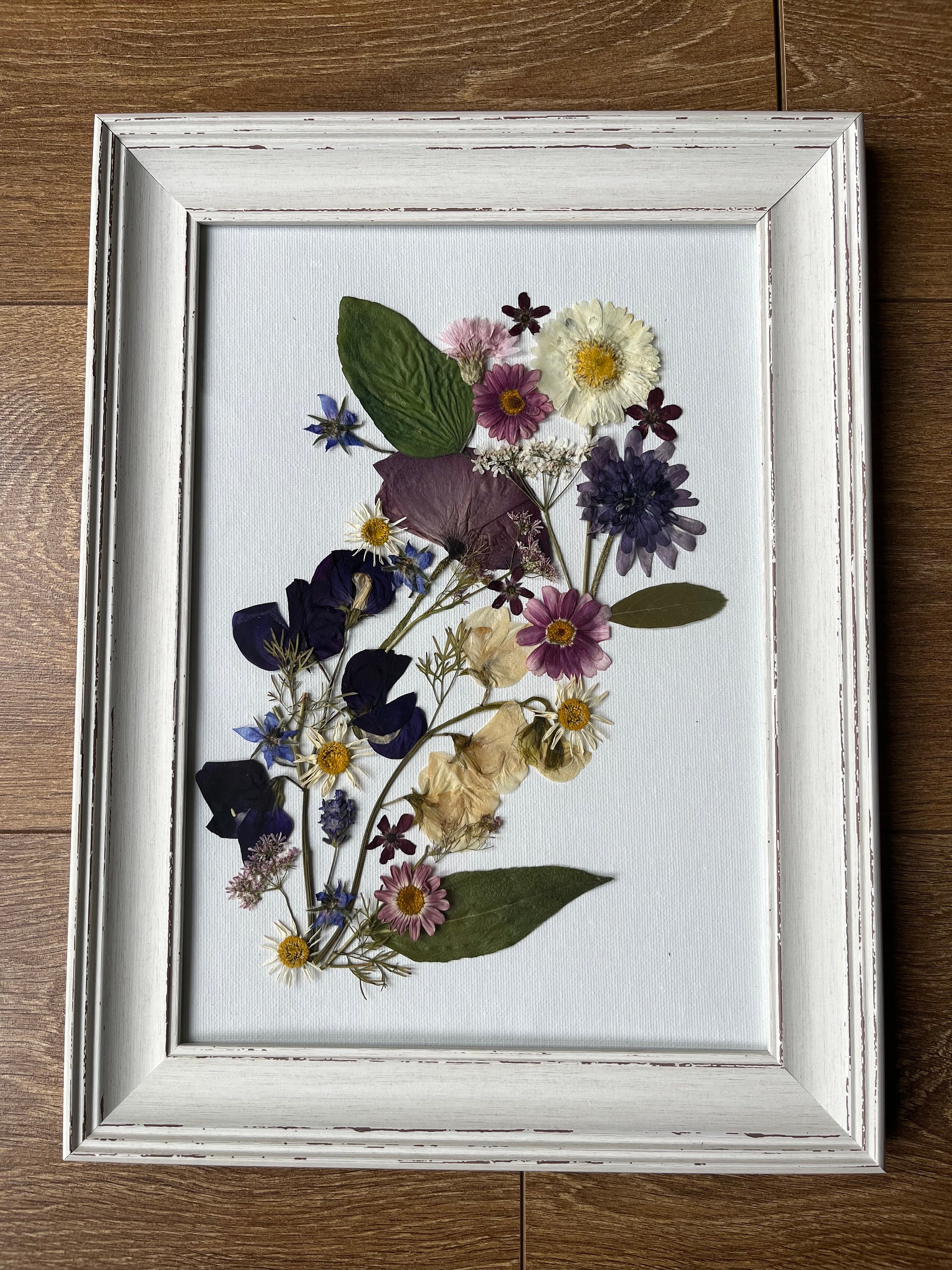 Home Decor A4 Frame Handmade Picture Real Flowers Dried Flowers