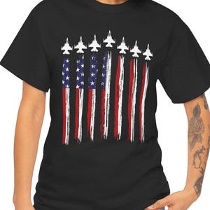 Amerikanische Flaggen-Shirt, Jet-Shirt, Unabhängigkeitstag-Jet-Flagge, veteranes amerikanisches Flaggenhemd, Air Power, amerikanischer Stolz, 4. Juli