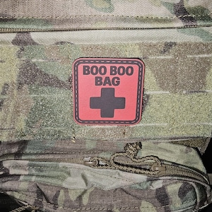 Boo Boo Bag Leather Medic Patch – Tactical First Aid Identifier – Hook Backed for Backpacks, Rigs & Trauma Kits