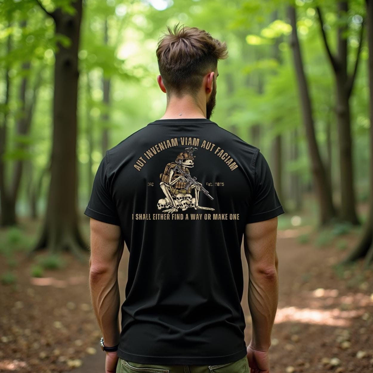 Militärisches taktisches T-Shirt, Navy SEAL Frogman, Aut Inveniam Viam Aut Faciam, veteranen Geschenk T-Shirt, finden einen Weg oder machen ein Shirt, Militär