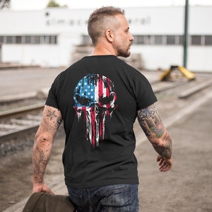 Tactical T-Shirt, Punisher shirt, Military, Veteran, Dad Gift, Boyfriend Gift, Workout shirt, Gift for Him