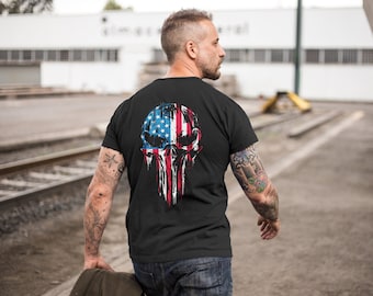 Camiseta táctica, camiseta de Punisher, militar, veterano, regalo para papá, regalo para novio, camiseta de entrenamiento, regalo para él