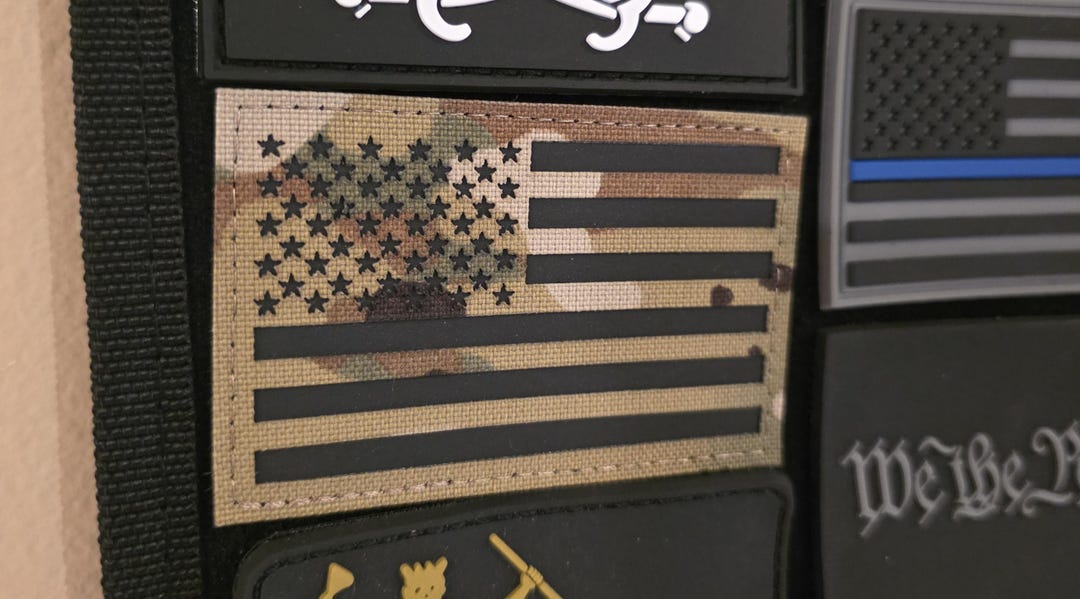 American Flag Camo Patch – Tactical Morale Hook & Loop Patch for ...