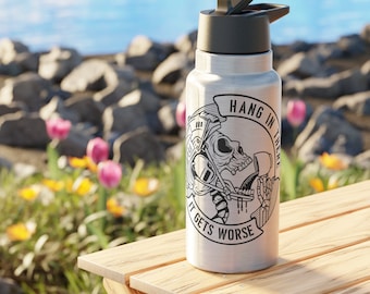 Tactical Water Bottle, Water Jug, Water Thermos, Drink Container, Steel, Metal bottle, Hydration, Military, Workout, Gator Tumbler, 32oz