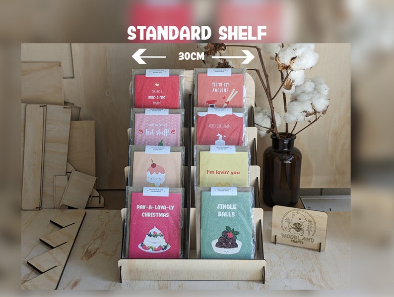 4 Tier Premium Plywood Market Stall Display Stand Wooden Display Shelf