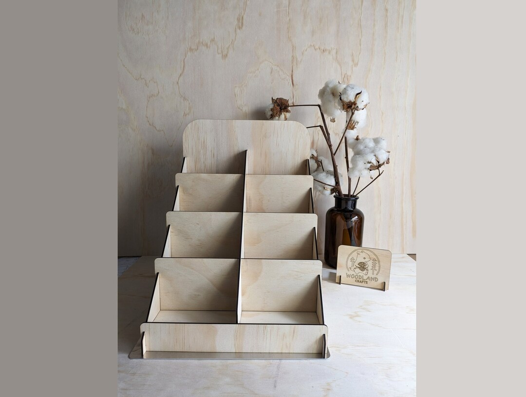 4 Tier Premium Plywood Market Stall Display Stand Wooden Display Shelf