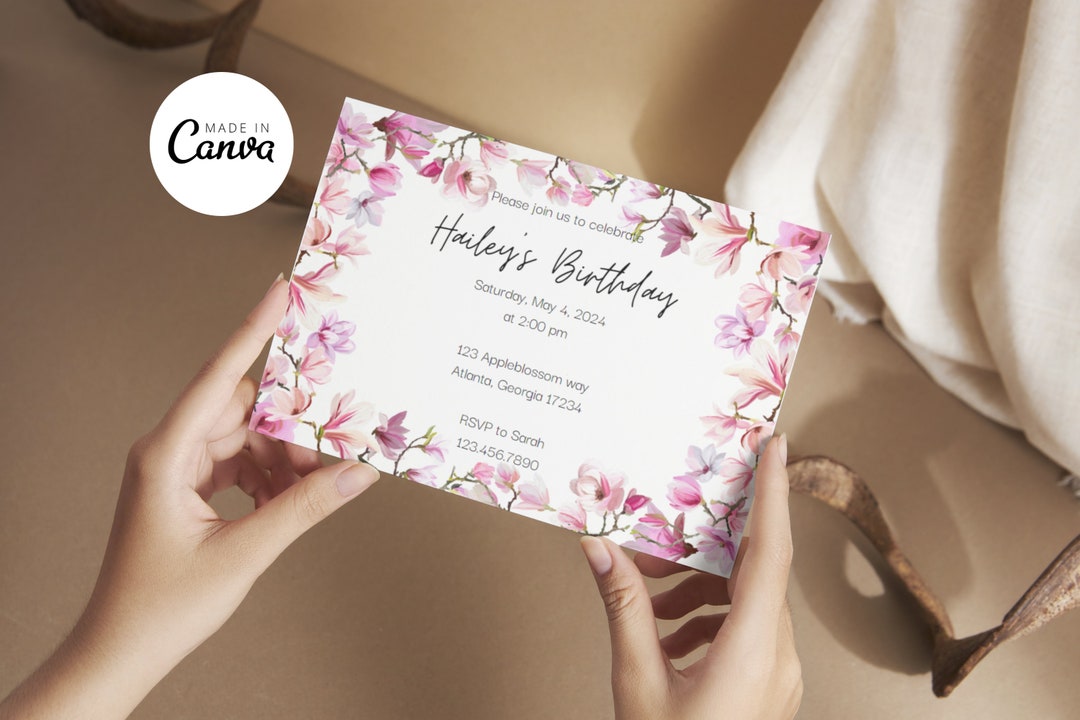 Floral Border Birthday