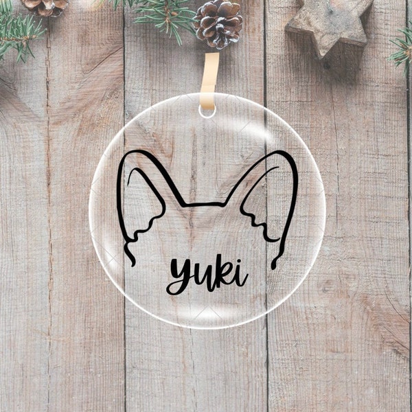 Personalized Dog Ear Ornament | Dog Ornament | Gifts For Dog Owners | Gifts For Dog Lovers | Dogs First Christmas Ornament