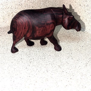 Wooden carved Hippopotamus figurine