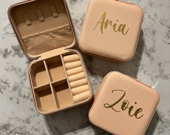 Personalized Travel Jewelry Case