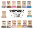 Handmade Natural Bar Soap: Assorted Historical Based Scents for Men and Women