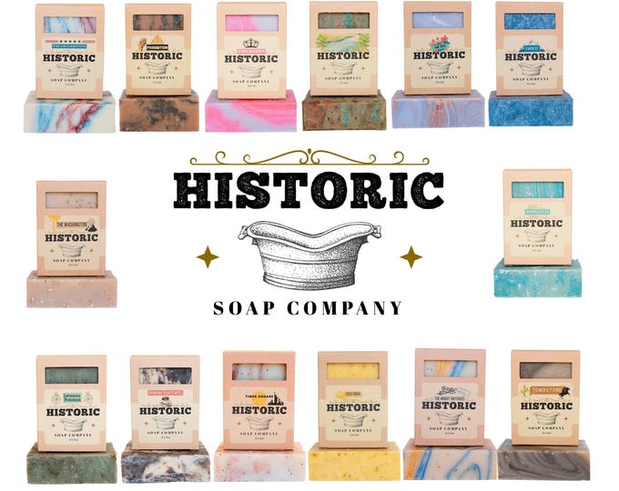 Handmade Natural Bar Soap: Assorted Historical Scents, Quality Soap Gifts, Fall and Autumn Soaps