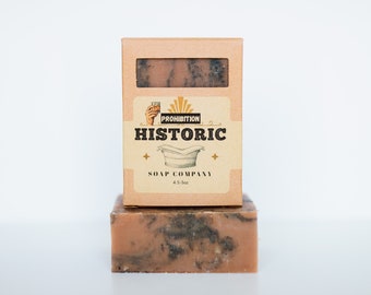 Prohibition: Handmade Natural Bar Soap with Cedarwood, Bourbon and Sandalwood