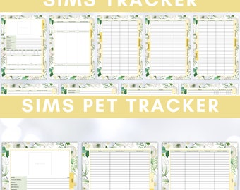 The Sims 4 biography tracker, sim profile planner, sims and pets