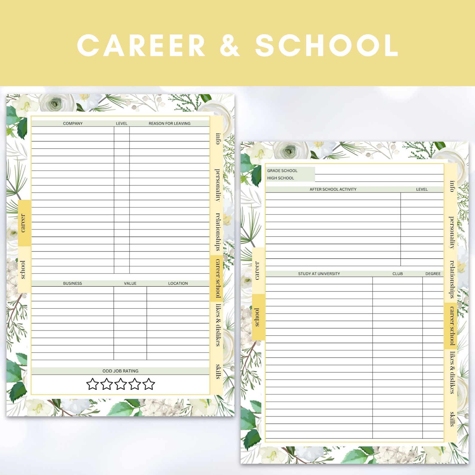 The Sims 4 Biography Tracker, Sim Profile Planner, Sims and Pets - Etsy