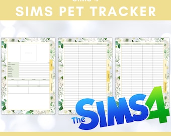 The Sims 4 biography tracker, sim profile planner, pets only