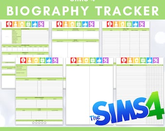 The Sims 4 biography tracker, sim profile planner, sims only