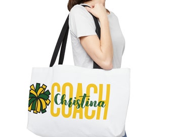 Gift for cheer coach personalized Cheer Coach tote Custom Cheer Coach Gift Cheer Gift cheer Tote Bag Cheer coach bag