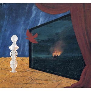Rene Magritte ( Nocturne, 1925) Pôster em tela, Arte de parede de Rene Magritte, Impressão de Rene Magritte, Tela de Rene Magritte, Decoração para casa de Rene Magritte