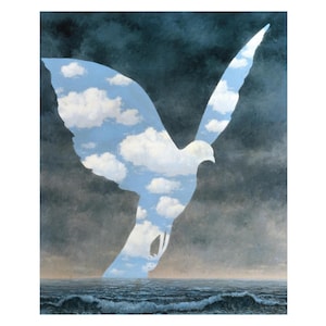René Magritte A Grande Família Impressão em Tela, La Grande Famille-Bird Canvas, René Magritte Canvas Posters, René La Grande Famille, 1963
